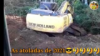 Escavadeiras atoladas de 2021Escavadeira HidrÃ¡ulica E245C e E215B New Holland [upl. by Hanford]