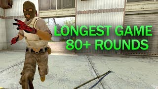 LONGEST GAME ON FACEIT IVE HAD  80 ROUNDS  2 HOURS [upl. by Veats]