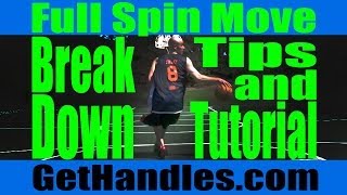 How to Spin Move Tutorial  Basketball Tips Footwork amp Slow Motion [upl. by Benito]