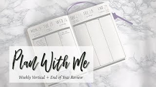 Plan With Me  Tall Vertical Bullet Journal Weekly Spread [upl. by Laroc276]