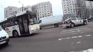 Police patrol escorting tour busses with kids [upl. by Inaffit275]