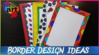 Border designs on paperBorder DesignsProject work DesignsBorders Design for School Project [upl. by Edylc]