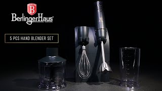 Berlinger Haus Emerald Collection 5 Pcs Hand Blender Set Presentation BH9299 [upl. by Ketty]