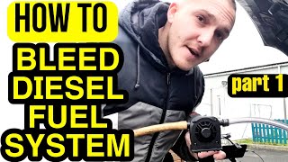 Diesel wont start after fuel filter change   How to bleed Diesel fuel system  PART 1 [upl. by Quince]