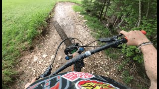 Bikepark Oberammergau  top to bottom Downhill lap  Mudparty  Hero8  4k [upl. by Noiro]