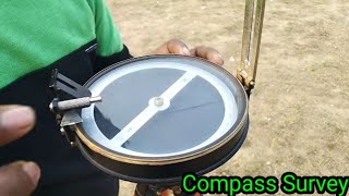 Compass Surveying  Prismatic Compass Survey Practical  कंपास सर्वेक्षण WCB  QB  in Hindi [upl. by Petey]