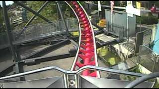 Formule X Roller Coaster Front Seat POV Drievliet Theme Park Netherlands [upl. by Vail]