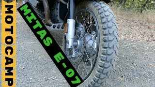 True 5050 Adventure Bike Tires Mitas E07 Review [upl. by Airretal]