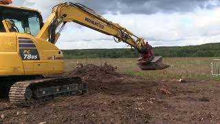 PC78us Komatsu PC138 us with Rototilt R4 at Work [upl. by Zorana]