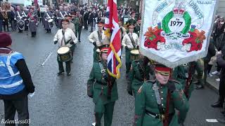 Castlederg Young Loyalists No3  ABOD Shutting The Gates Parade 021223 4K [upl. by Nicholle]