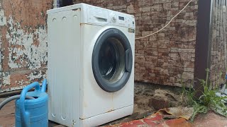 My first washing machine  Hotpoint Ariston WMSF 605  Unbalanced Spin [upl. by Lantz404]