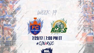 USL LIVE  FC Cincinnati vs Rochester Rhinos 72917 [upl. by Nylekcaj]