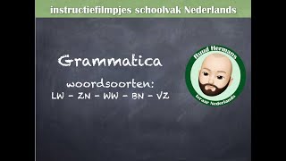 Grammatica woordsoorten  LW ZN WW VZ BN [upl. by Anitsyrhk]