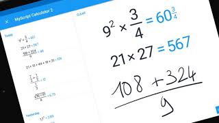 MyScript Calculatorsolving Math Problems [upl. by Huntlee]