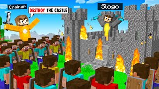 I Made 100 Fans ATTACK Slogo’s Minecraft Castle Cherry Island [upl. by Elumas155]