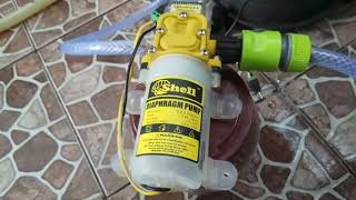 Review Pompa DC High Presure Shell dengan Adaptor Power 12  24 Volt 96 Watt [upl. by Piefer91]