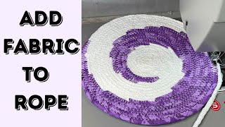 WAVE BOWL Swirl Pattern Easy Add Fabric To Rope [upl. by Colan]