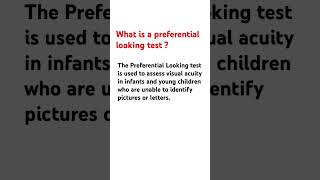 Preferential Looking test is used to assess visual acuity in infants and young children [upl. by Gnivre562]