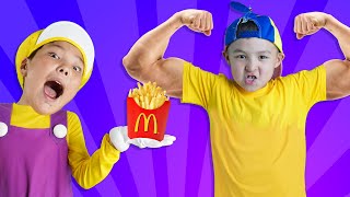 Healthy Unhealthy Song  Food Kids Songs amp Nursery Rhymes [upl. by Euqinoj]