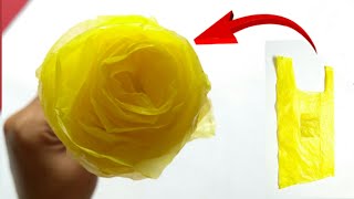 Recycle plastic bag  how to make plastic bag rose flower  gift making  flower making  MA3 [upl. by Treboh124]