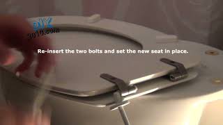 How to Replace a Toilet Seat  How to Remove and Install a Toilet Seat  Toilet Seat and Cover [upl. by Lauzon]