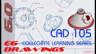 E6 Creo Parametric 60  Detailing Drawing Basics Tutorial [upl. by Hungarian]