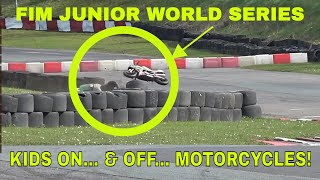 KIDS Crashing Motorbikes Rd 1 Junior World Series Action [upl. by Aneeb]