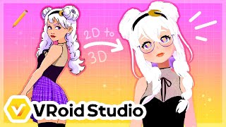 ⭐ MEET MY NEW MODEL ⭐ Luna Version 2 【 VRoid Studio Model Showcase 】 [upl. by Ahtilat]