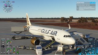 Takeoff from Sialkot international airport Gulf Air Airbus A320 Neo [upl. by Enitsyrhc]