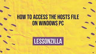 How to access the hosts file on Windows 1011 [upl. by Phyllys755]