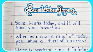 save water slogans in english  slogans on save water [upl. by Naves]