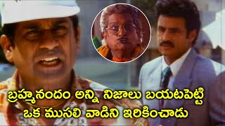 బ్రహ్మనందం అన్ని నిజాలు బయటపెట్టి ఒక ముసలి  Gandeevam Movie Scenes  Balakrishna  Roja  ANR [upl. by Ramey]