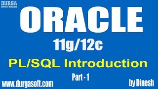 Oracle  PLSQL Introduction Part  1 by dinesh [upl. by Waverly]