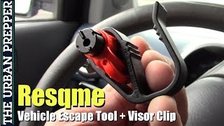 Resqme Escape Tool with Visor Clip Review Vehicle Preps [upl. by Mackenzie]