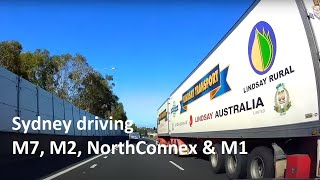 Sydney driving – M7 M2 M1 Pacific Motorway amp NorthConnex tunnel [upl. by Rosenstein783]