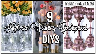 9 Stunning wedding centerpieces DIYs with DOLLAR TREE items [upl. by Casilda]