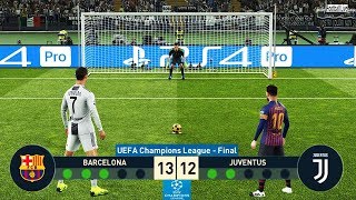 PES 2019  Barcelona vs Juventus  Final UEFA Champions League UCL  Penalty Shootout [upl. by Catton]