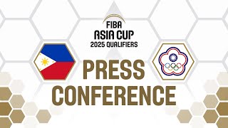 Philippines v Chinese Taipei  Press Conference  FIBA Asia Cup 2025 Qualifiers [upl. by Htiffirg]