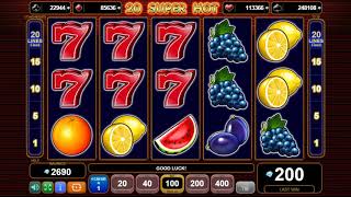 Free 20 Super Hot Slot  EGT Casino Slots [upl. by Auqenehs]