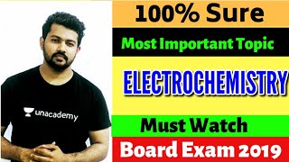 Most Important Topic of ELECTROCHEMISTRY  Board Exam 2019  Bharat Panchal [upl. by Odrarebe]