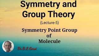 symmetry and group theory  lecture 5 Symmetry point group of molecules [upl. by Kresic]