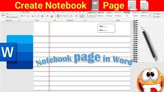 How to create Notebook Page in Microsoft Word  ms word me notebook page kaise banate hai  Ms word [upl. by Thorndike]