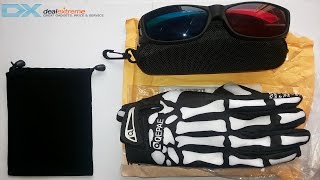 3D Anaglyph Glasses  Skeleton Gloves from DealExtreme [upl. by Ainad32]