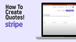 How to Create Quotes in Stripe Account easy [upl. by Ytok]