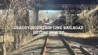 Craggy Mountain Line Railroad Motorcar Ride 2324 [upl. by Ytok]