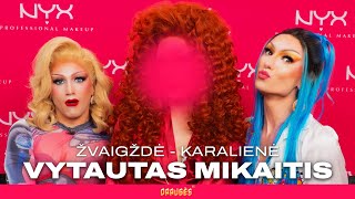 VYTAUTAS MIKAITIS VIRTO DRAG KARALIENE 💄 DRAMATIŠKA TRANSFORMACIJA  3 ĮVAIZDŽIAI ir POKALBIS [upl. by Wengert]