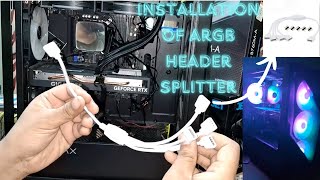 Install ARGB Header Splitter Cable for Mystic Lights Sync Lights For Cabinet Lights  Price [upl. by Talanta]