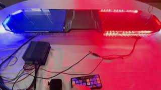 LED Lightbar with siren amplifier and speaker for police car [upl. by Allesig]