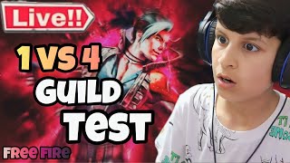 FREE FIRE 1V4 GUILD TEST🔥┃🔴LIVE🔴 [upl. by Jemima]