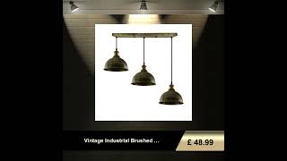 Vintage Industrial Brushed Copper Indoor Hanging Adjustable Pendant Light Metal Mug Cage Ceiling [upl. by Annay]